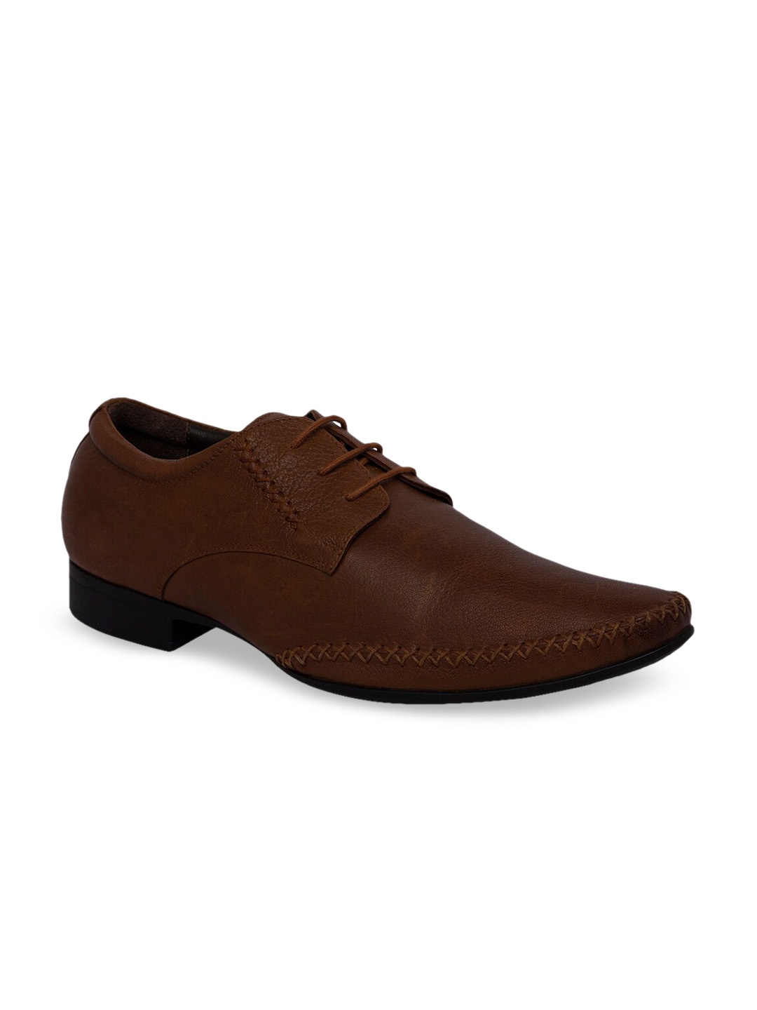 

Regal Men Tan Brown Leather Formal Derbys