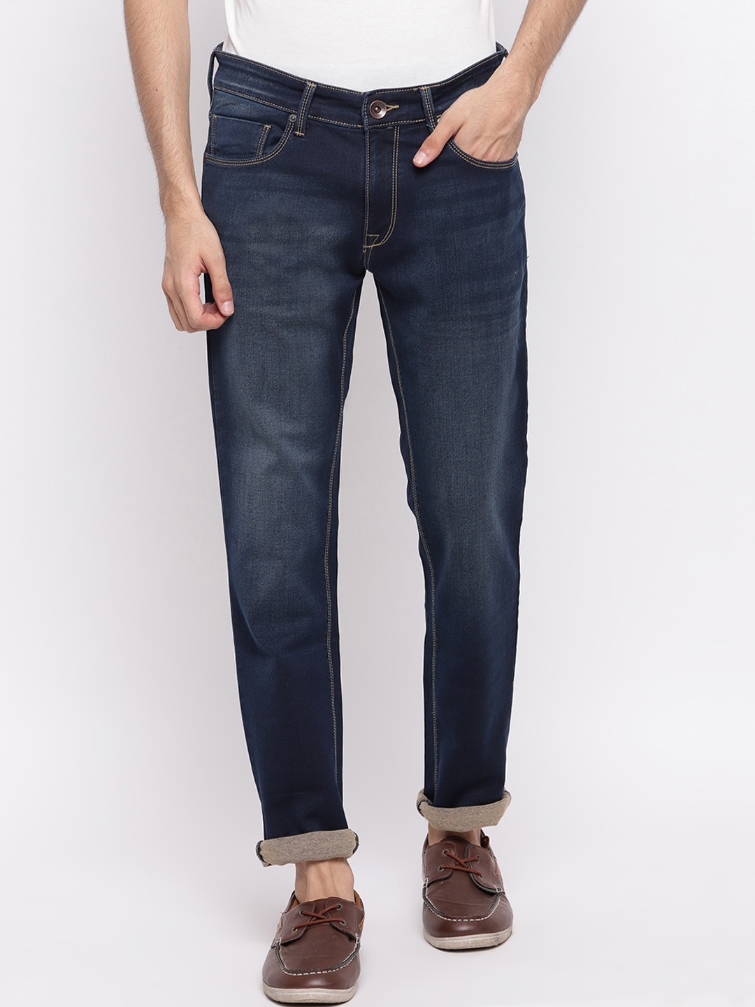 

Pepe Jeans Men Blue Slim Fit Mid-Rise Clean Look Jeans