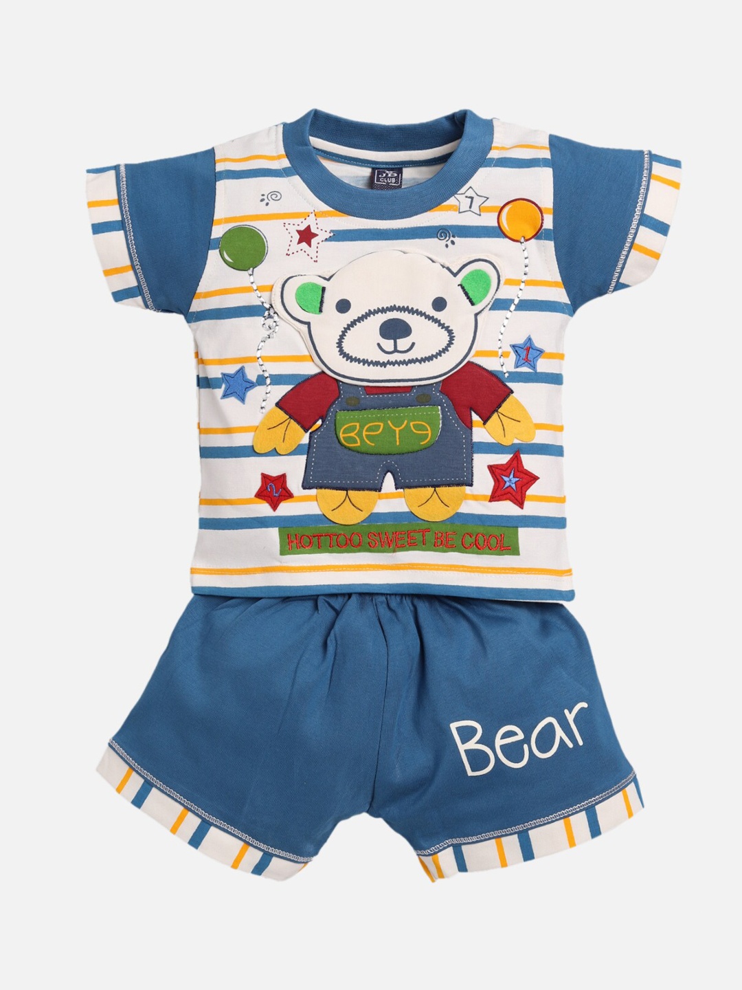 

Jaybee Infant Boys Blue & White Striped T-shirt with Shorts