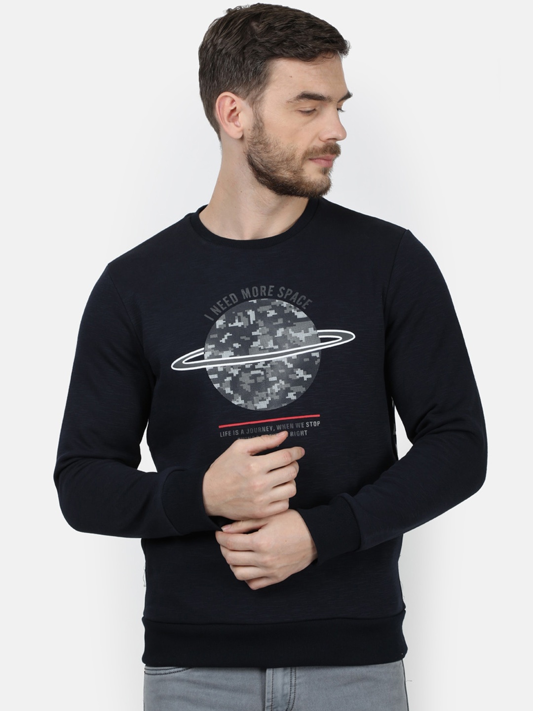 

Monte Carlo Men Blue Printed Sweatshirt