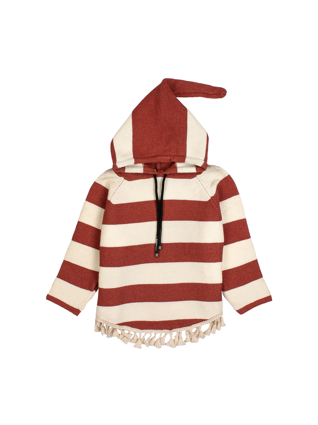 

Lil Lollipop Girls Brown & Beige Striped Pullover Sweater