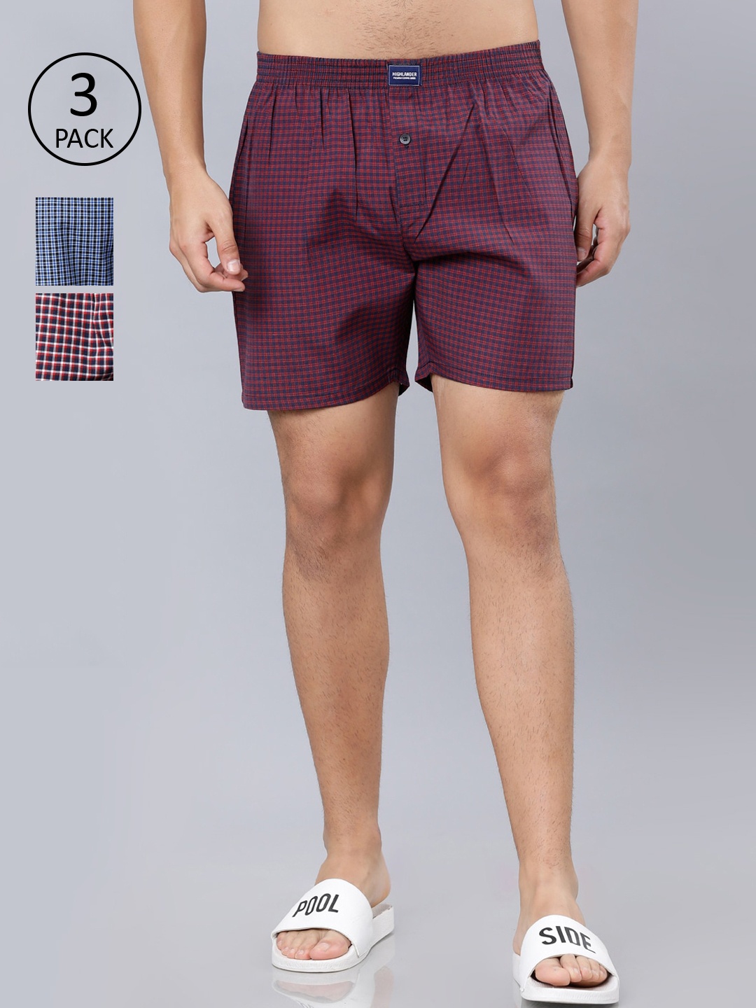 

HIGHLANDER Men Pack of 3 Assorted Boxers HLBS000011