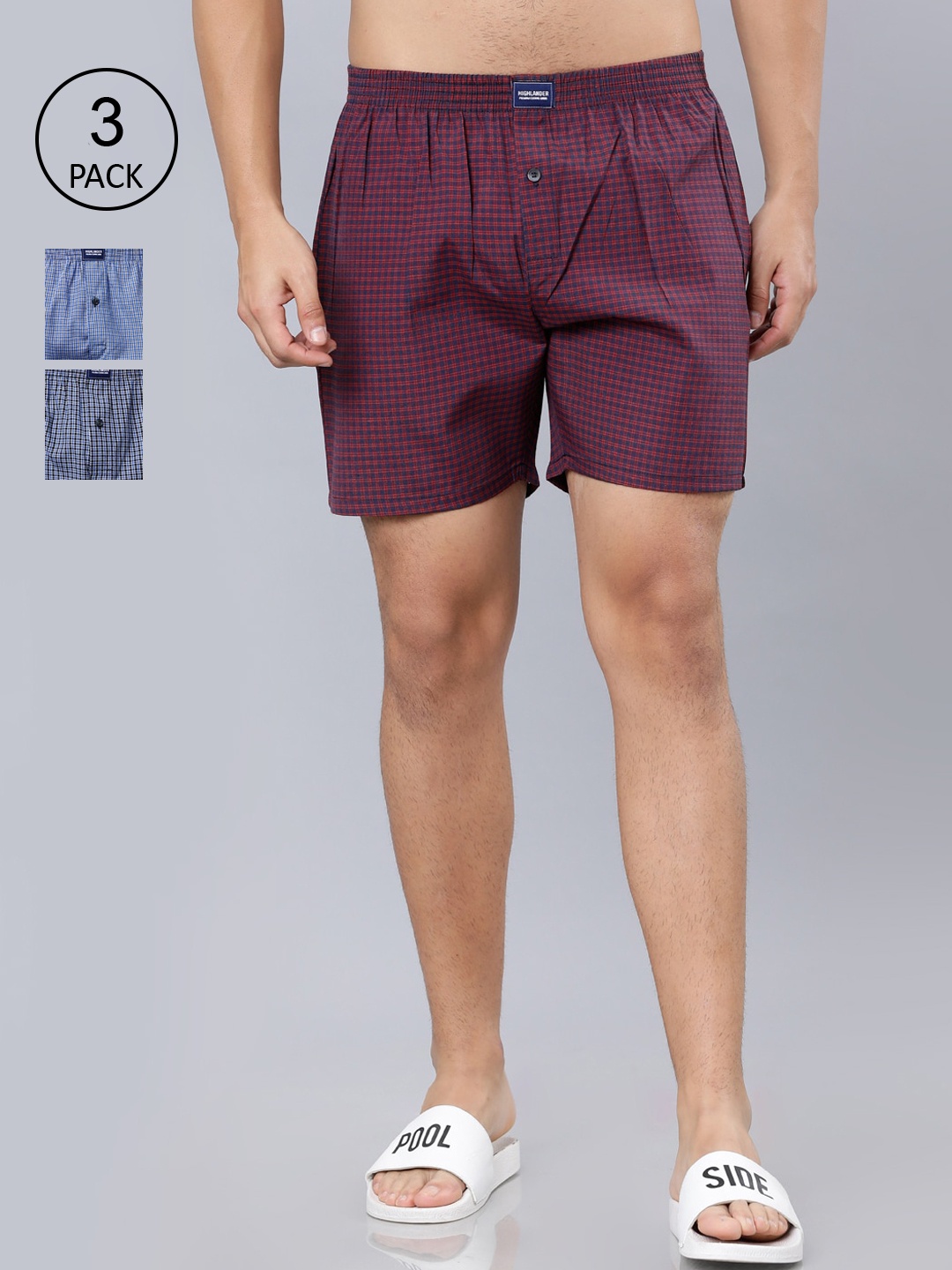 

HIGHLANDER Men Pack of 3 Assorted Boxers HLBS000019