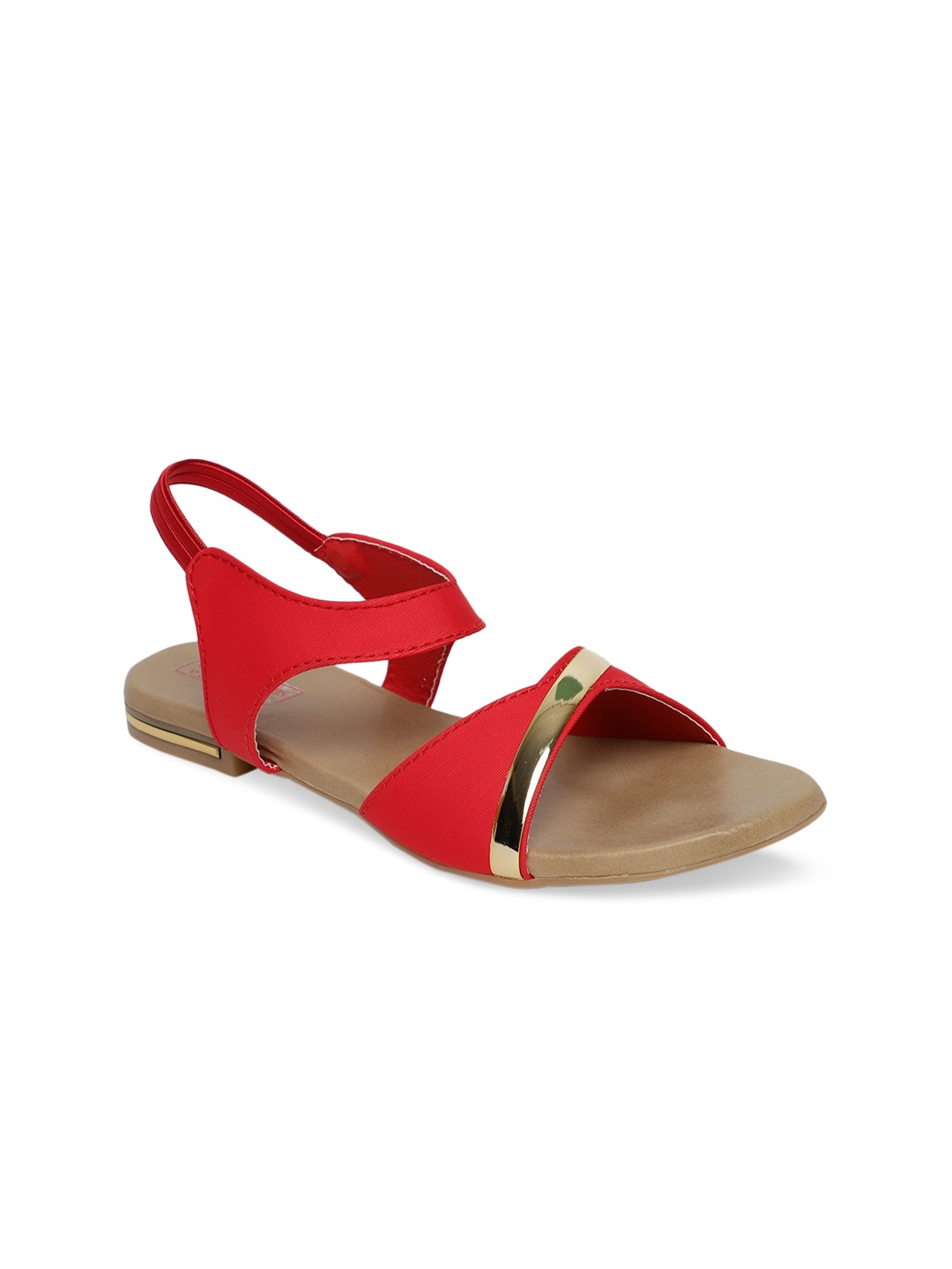 

LONDON STEPS Women Red Solid Open Toe Flats