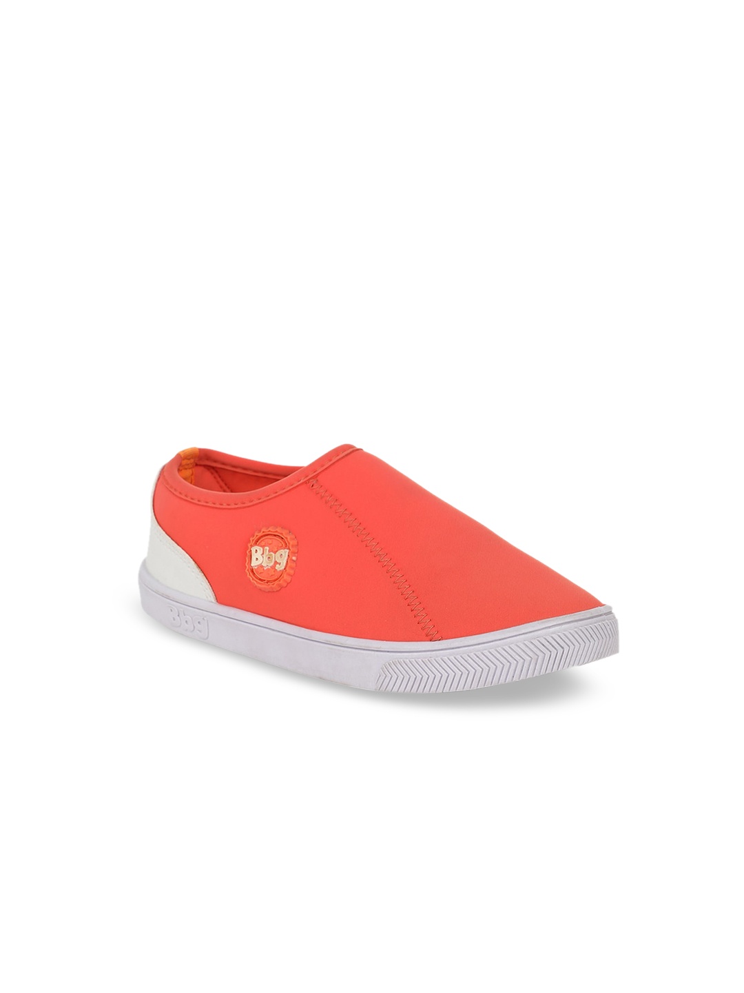 

Bubblegummers Girls Orange & White Colourblocked Slip-On Sneakers