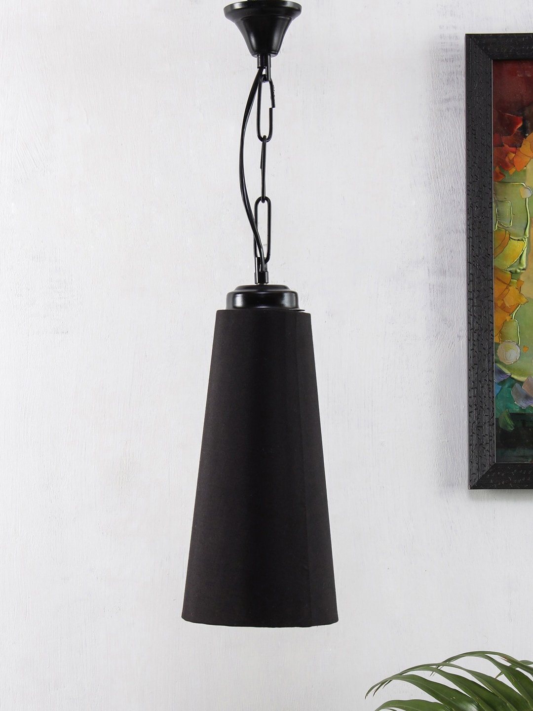

Devansh Maroon Solid Conical Hanging Lamp