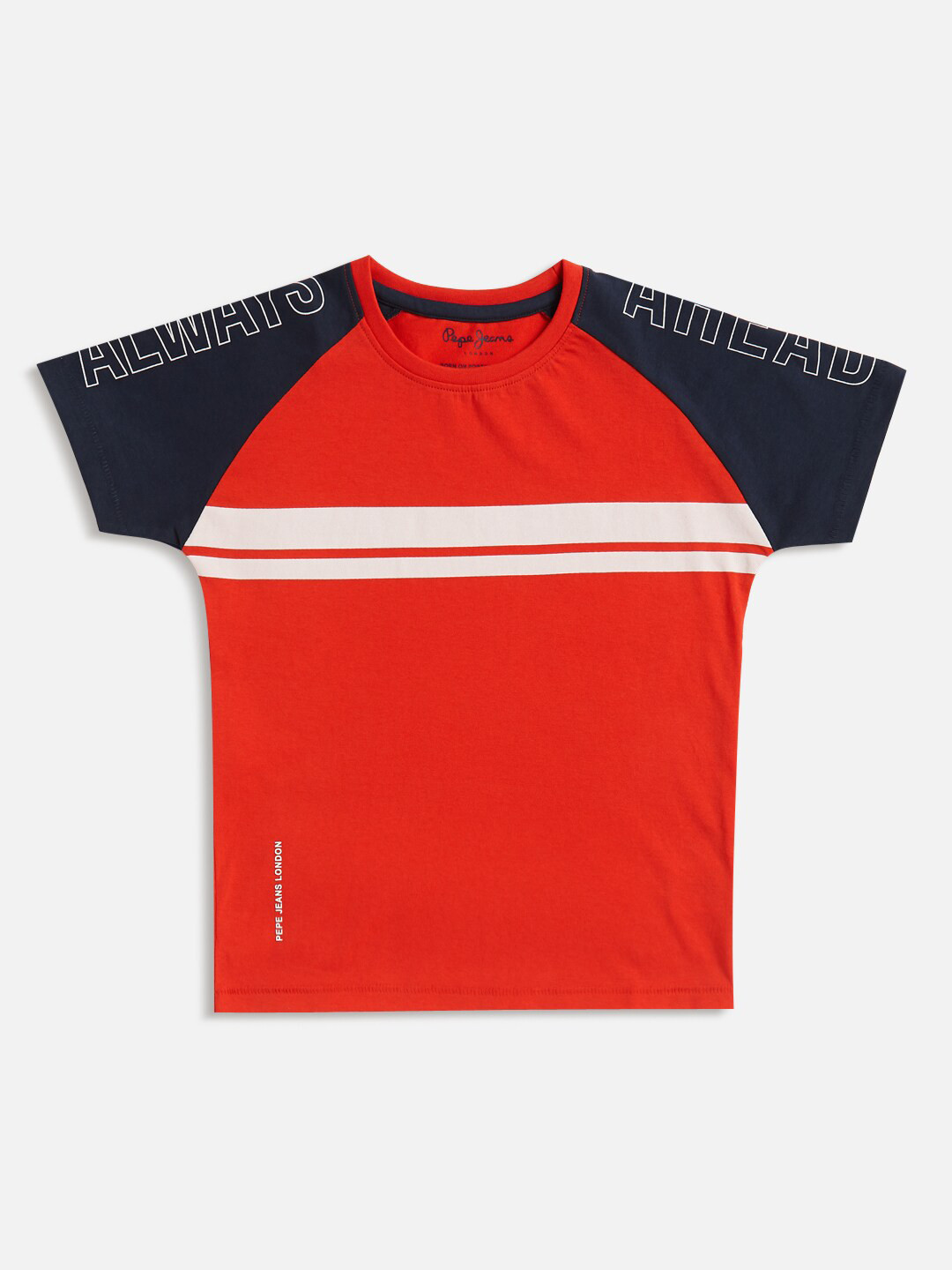 

Pepe Jeans Boys Red Printed Round Neck T-shirt