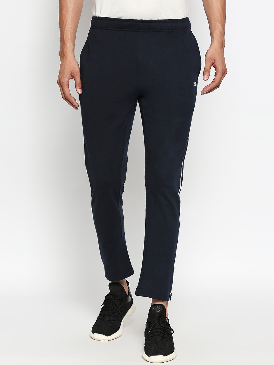 

Ajile by Pantaloons Men Navy Blue Solid Track Pants
