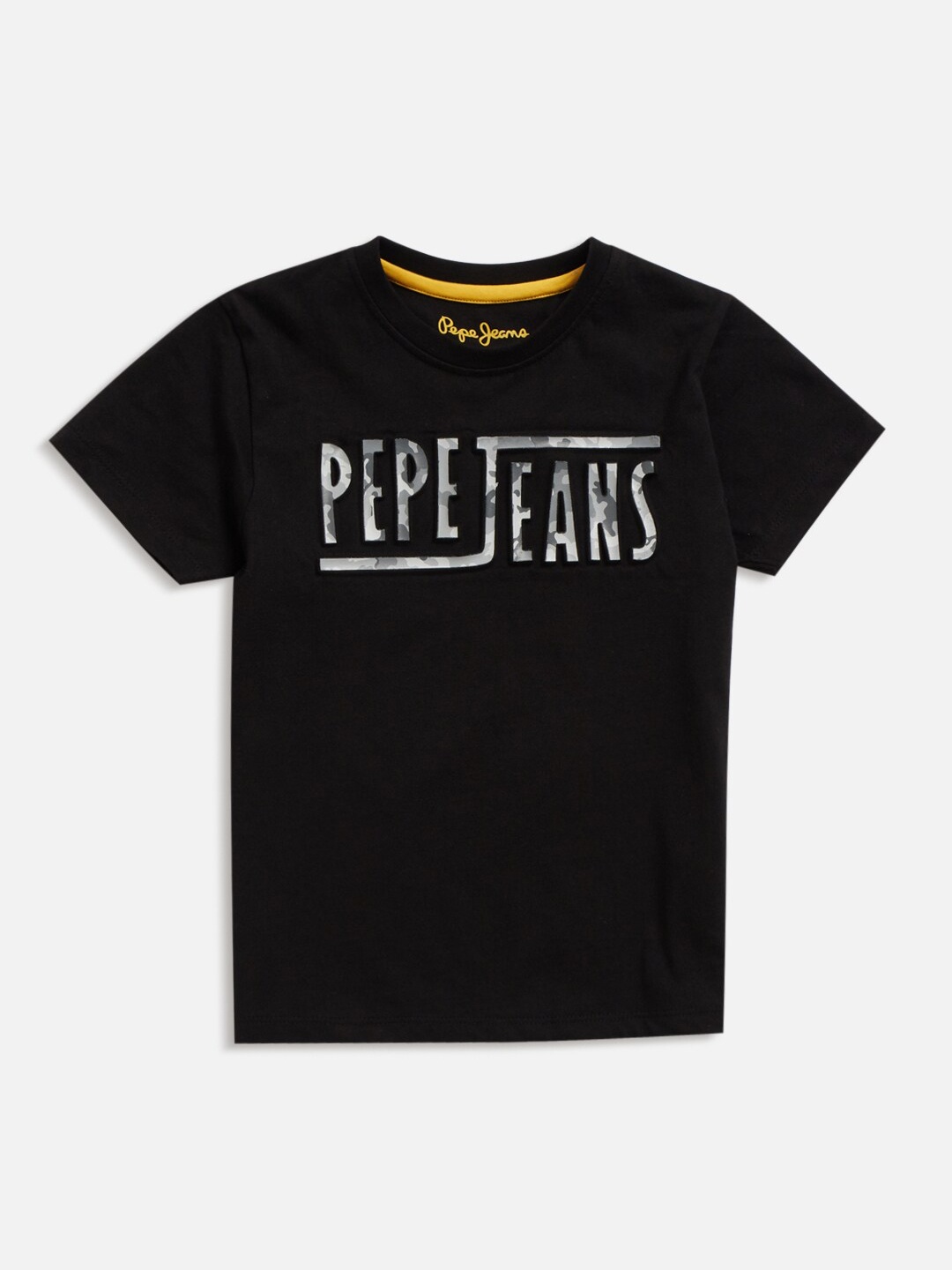 

Pepe Jeans Boys Black Printed Round Neck T-shirt