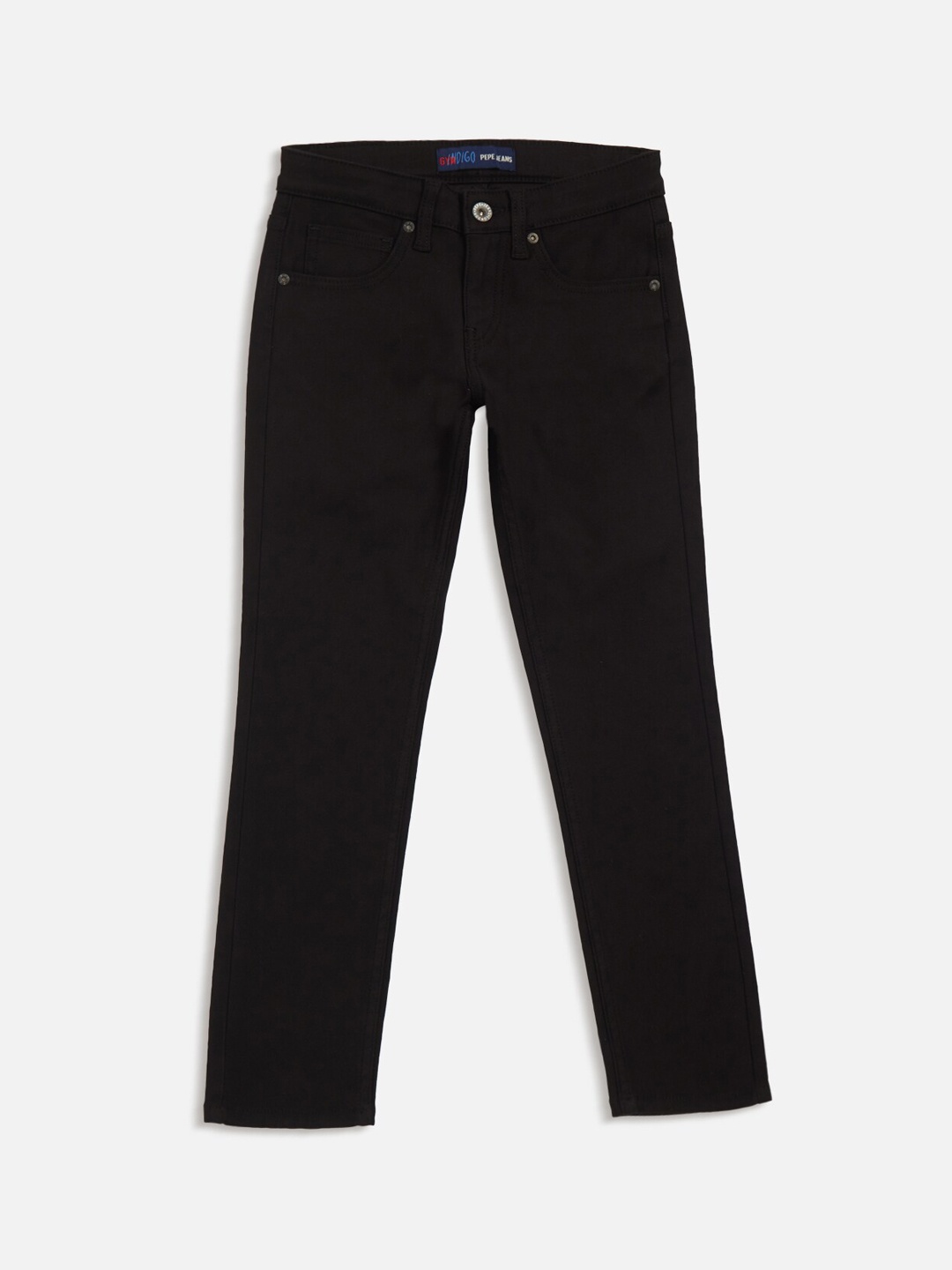 

Pepe Jeans Boys Black Slim Fit Mid-Rise Clean Look Stretchable Jeans