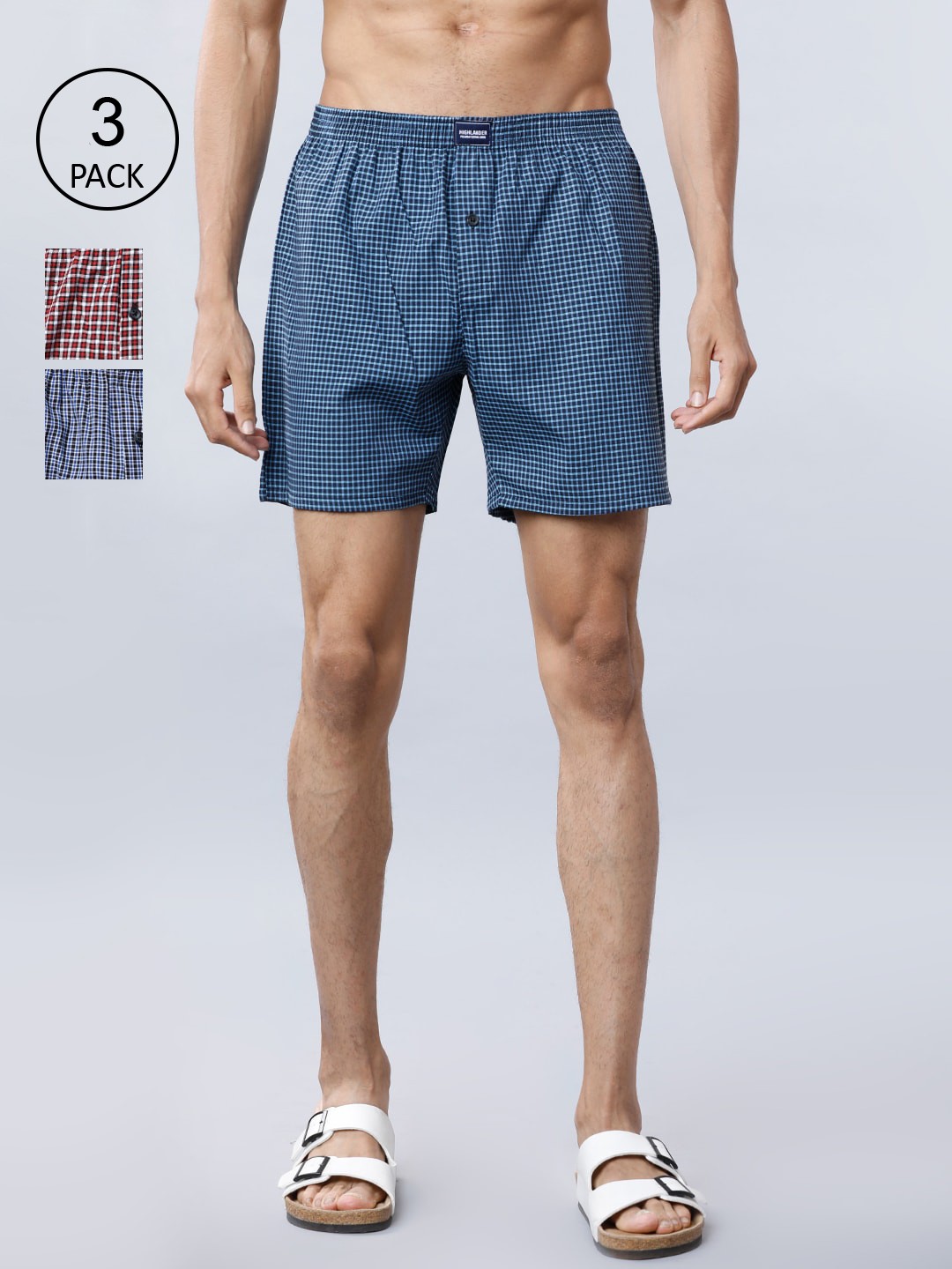 

HIGHLANDER Men Pack of 3 Assorted Boxers HLBS000021