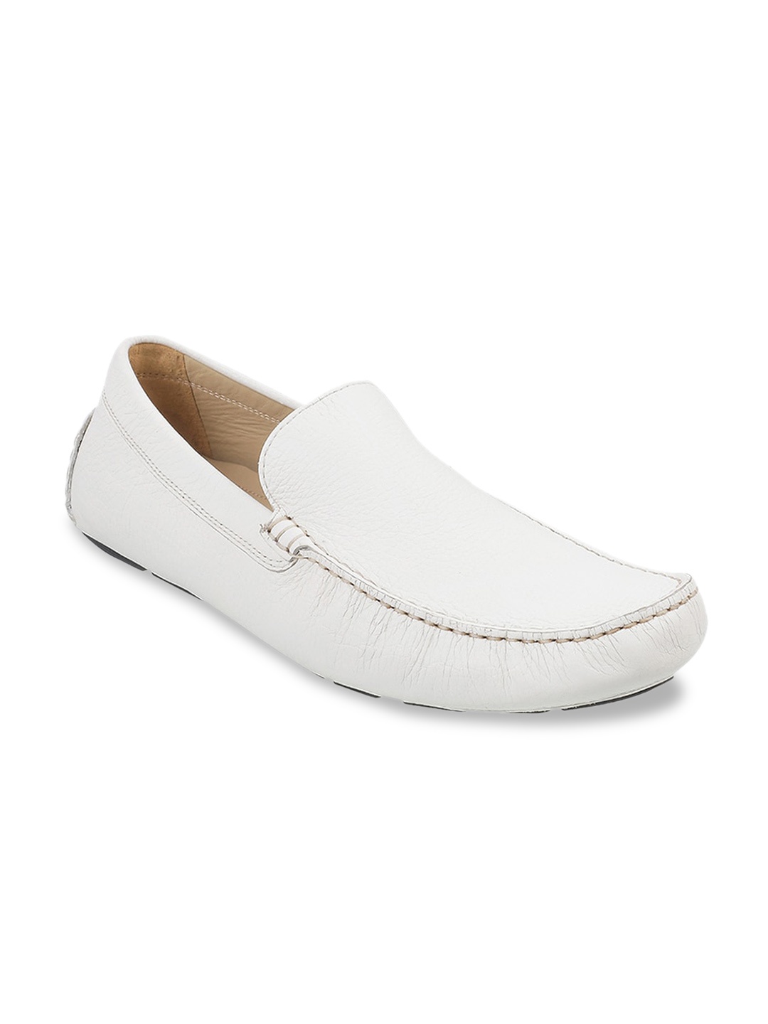 

J.FONTINI Men White Loafers