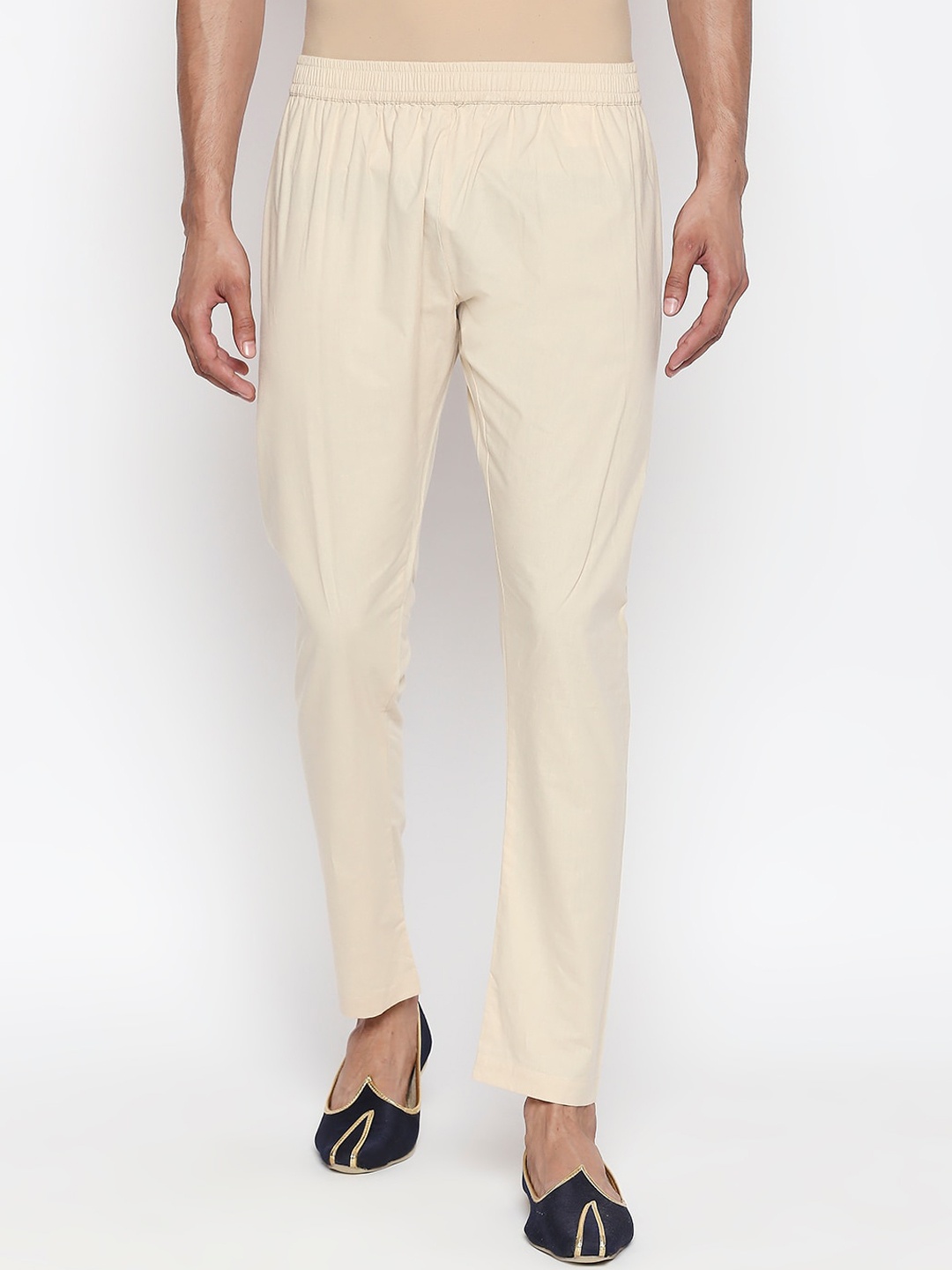 

indus route by Pantaloons Men Beige Solid Churidar