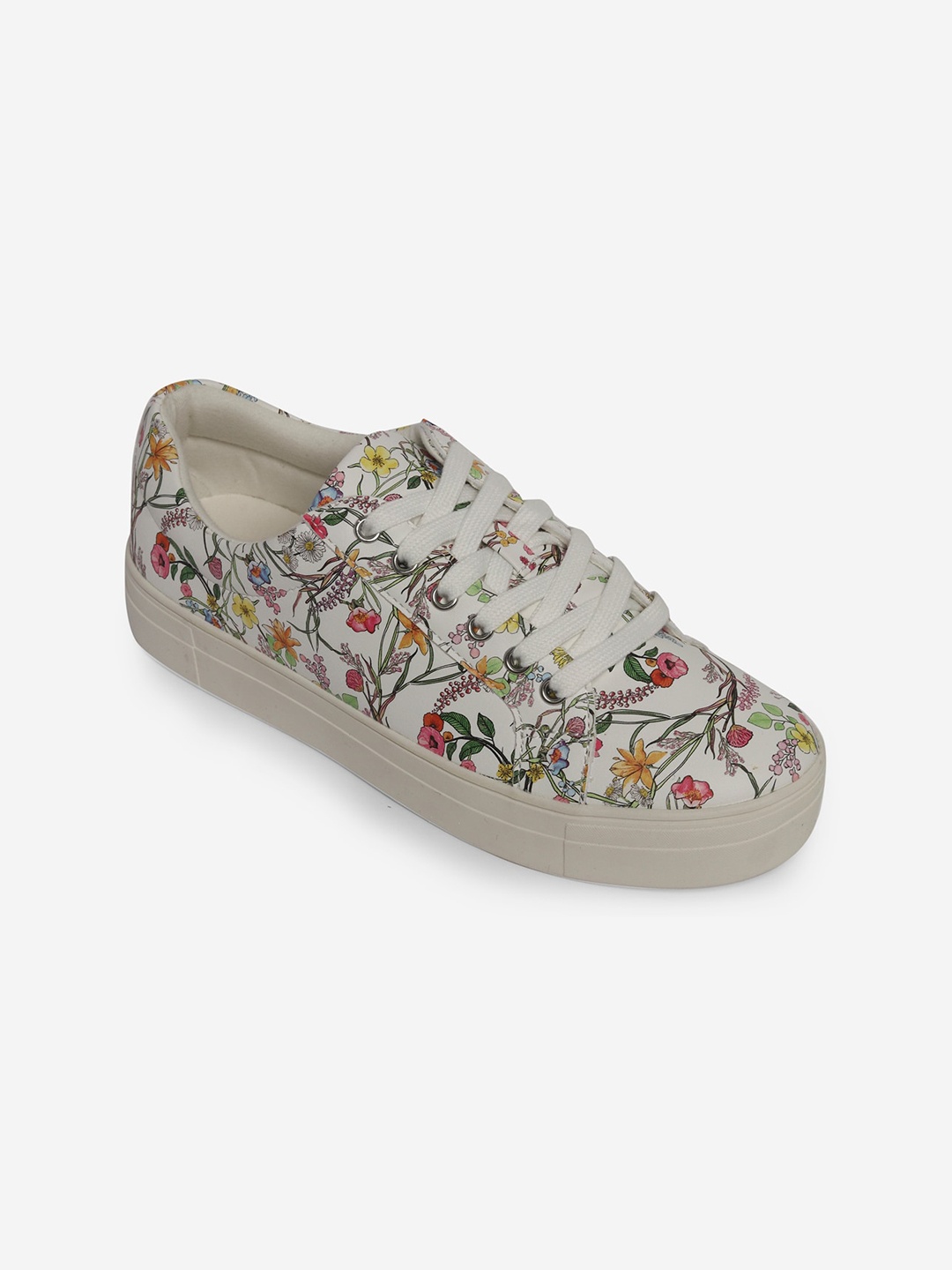 

ALDO Women Off-White Printed Sneakers