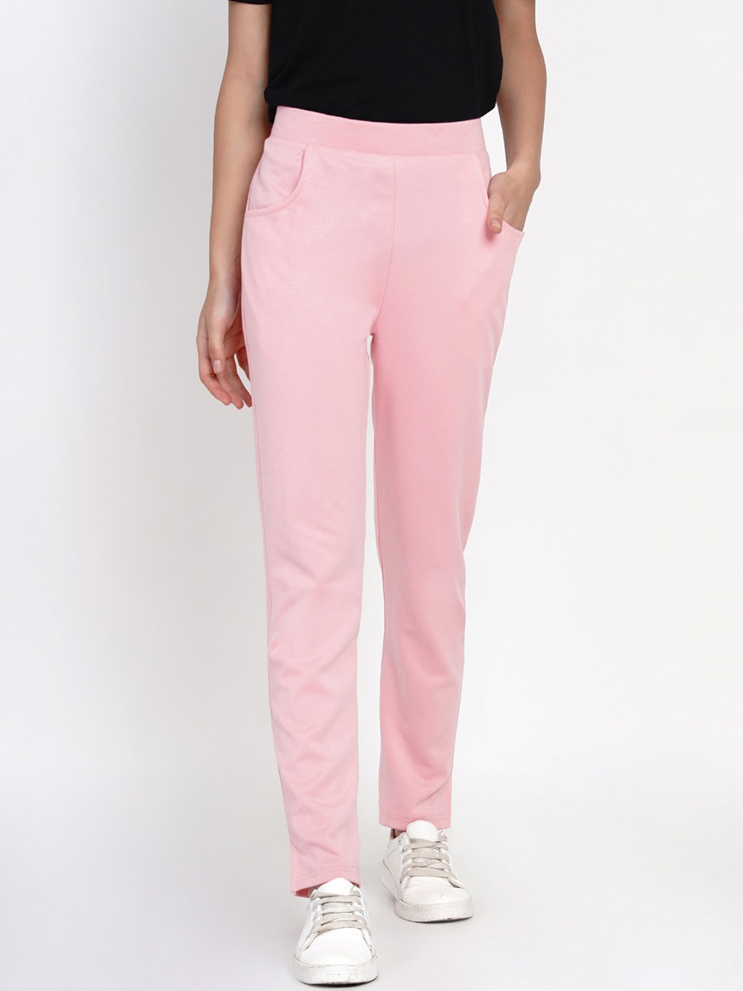 

FABNEST Women Pink Solid Sustainable Track Pants