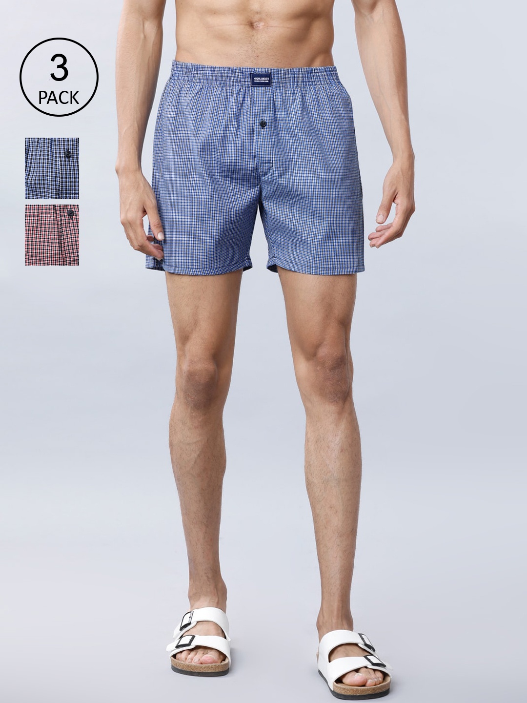 

HIGHLANDER Men Pack of 3 Assorted Boxers HLBS000016