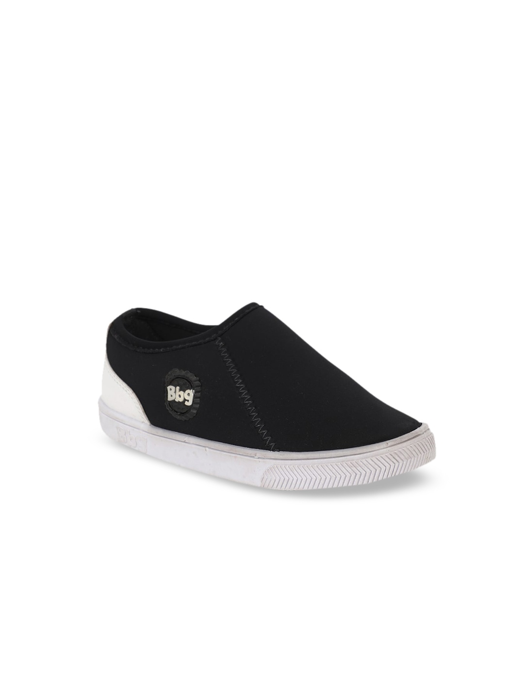 

Bubblegummers Girls Black & White Colourblocked Slip-On Sneakers