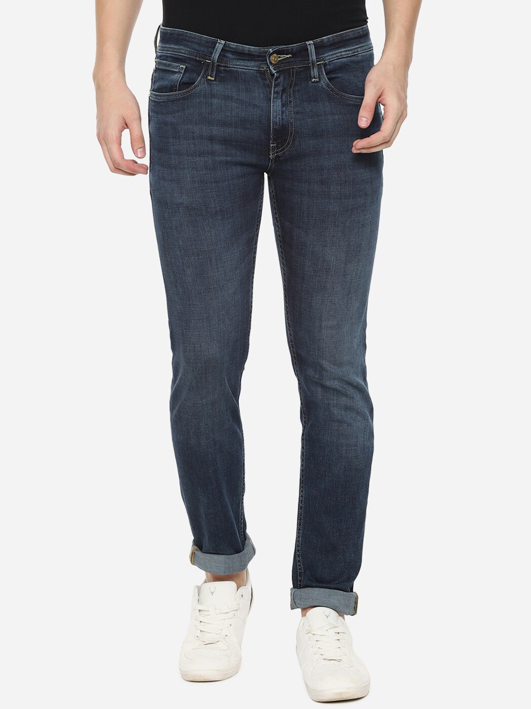 

Allen Solly Men Blue Skinny Fit Mid-Rise Clean Look Jeans