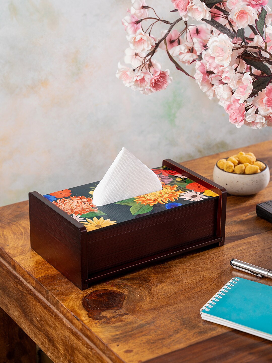 

KOLOROBIA Brown & Green Blooming Beauty Tissue Box