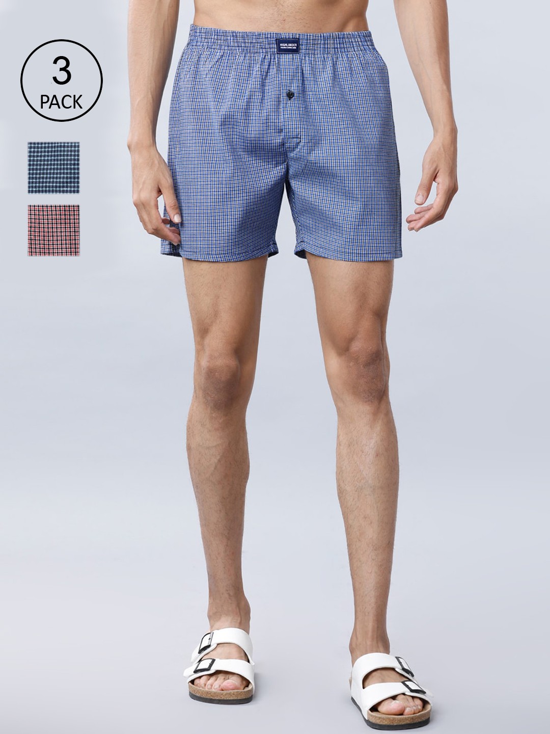 

HIGHLANDER Men Pack of 3 Assorted Boxers HLBS000023
