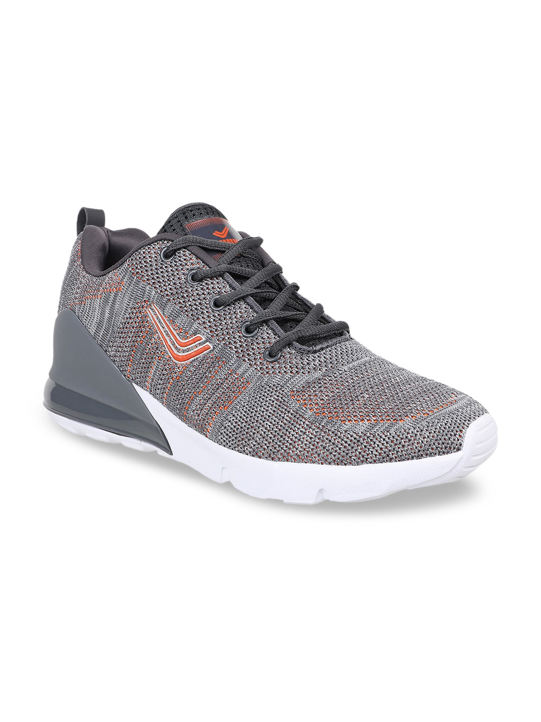 

Yuuki Men Grey & Orange Mesh Running Shoes