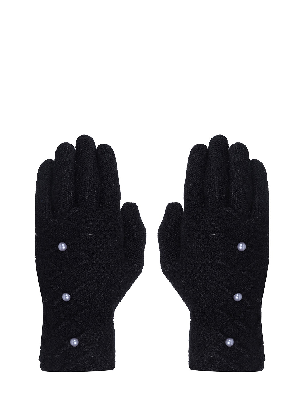 

FabSeasons Women Acrylic Black Solid Winter Gloves