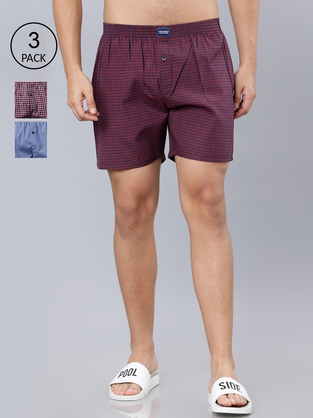 

HIGHLANDER Men Pack of 3 Assorted Boxers HLBS000015