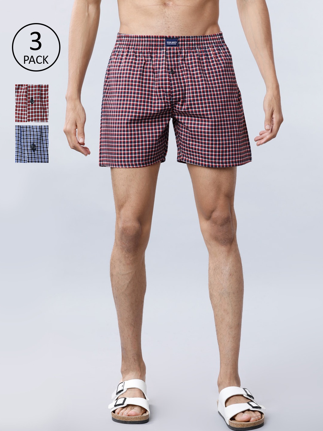 

HIGHLANDER Men Pack of 3 Assorted Boxers HLBS000017