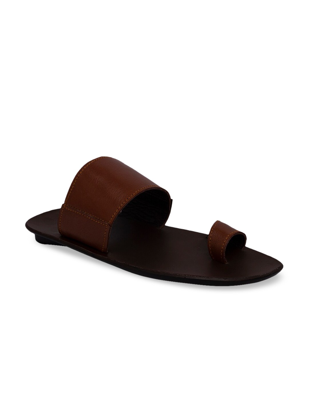 

Regal Men Coffee-Brown Solid Leather Comfort Sandals