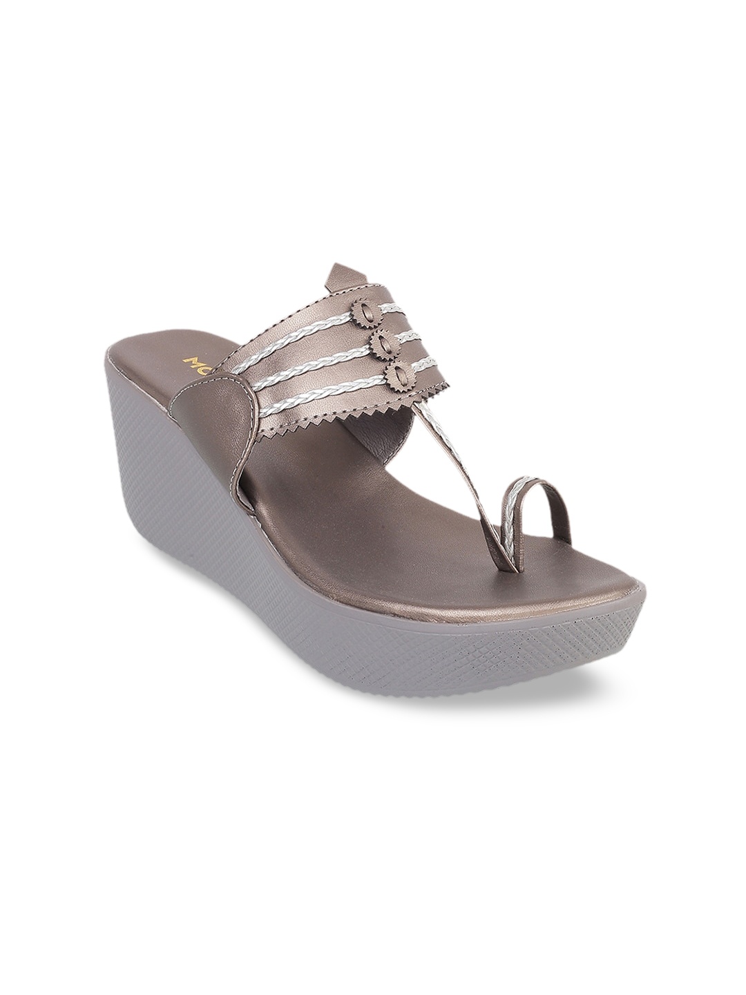 

Mochi Women Grey Solid Wedges