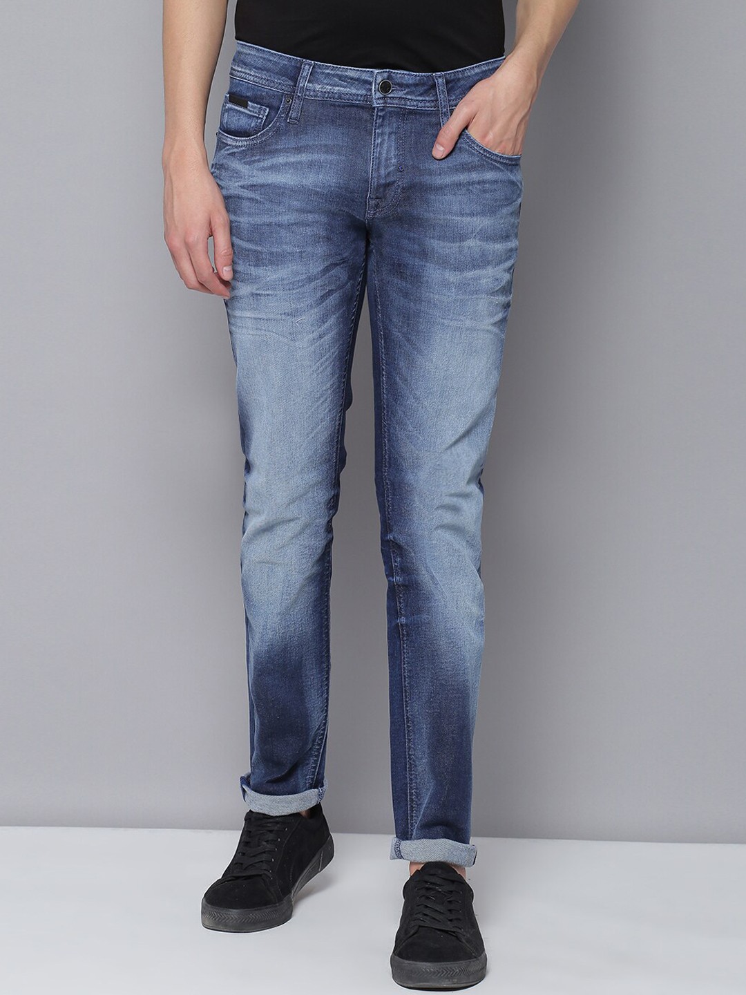 

Antony Morato Men Blue Regular Fit Mid-Rise Clean Look Stretchable Jeans