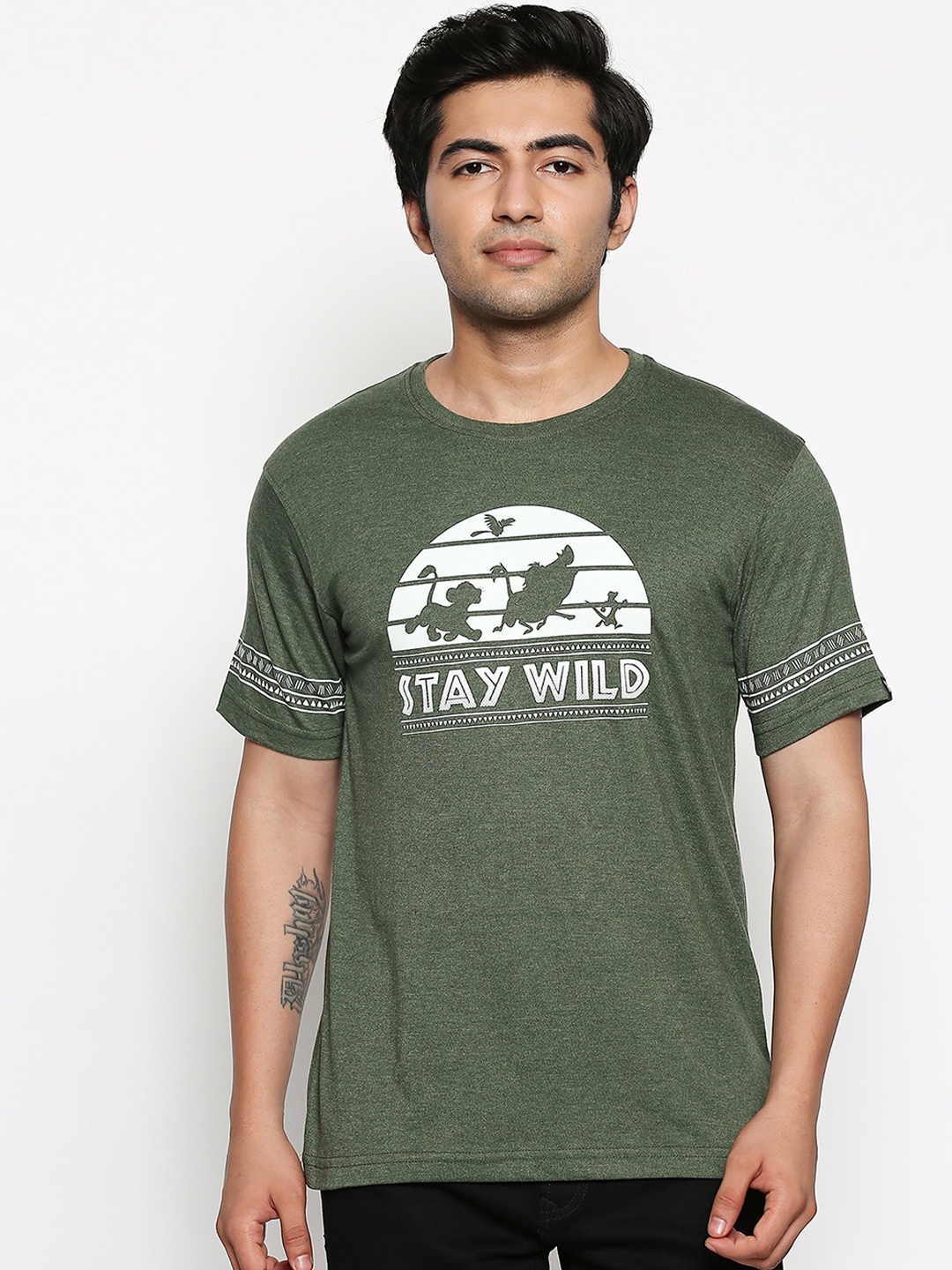 

The Souled Store Unisex Green The Lion King Printed Round Neck T-shirt