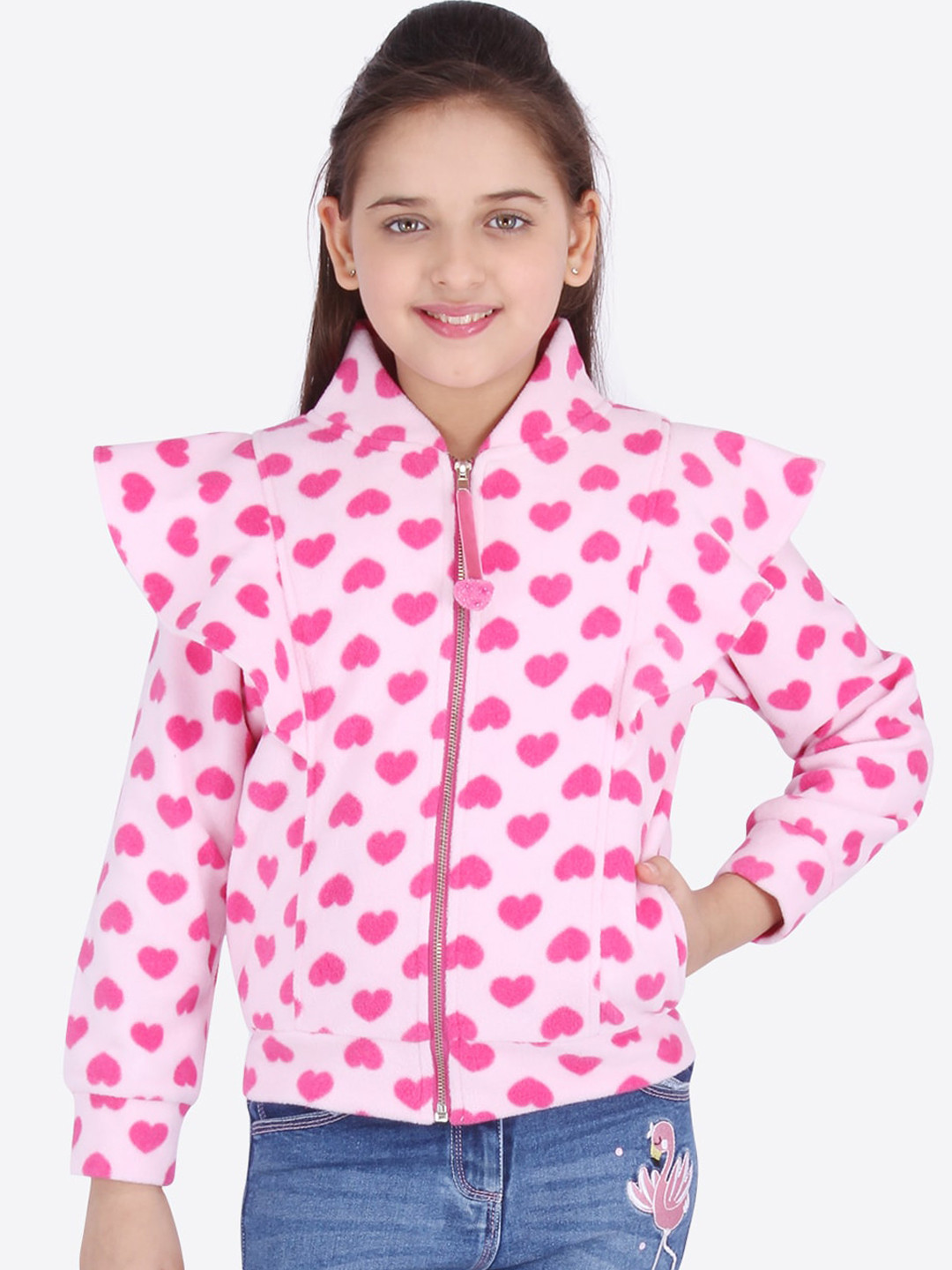 

CUTECUMBER Girls Pink Printed Sweatshirt
