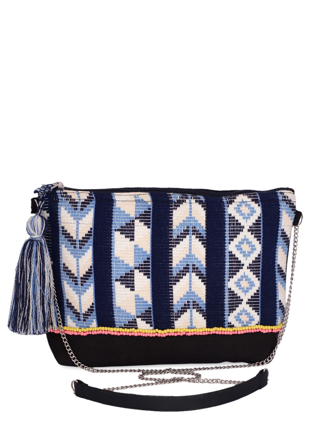 REZZY Women Blue Textured Clutch