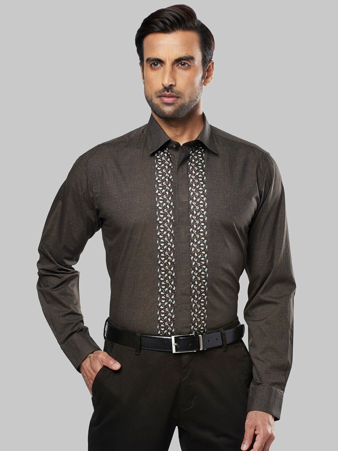 

Raymond Men Brown Regular Fit Printed Casual Shirt