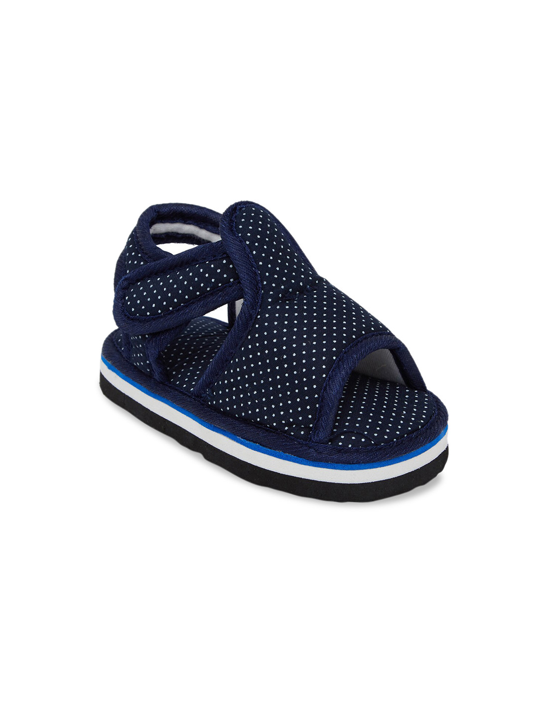 

CHiU Kids Navy & White Printed Comfort Sandals with Kweeking Sound, Navy blue