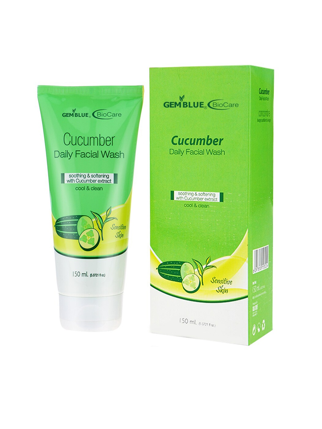 

GEMBLUE BioCare Cucumber Daily Face Wash - 150 ml, Green