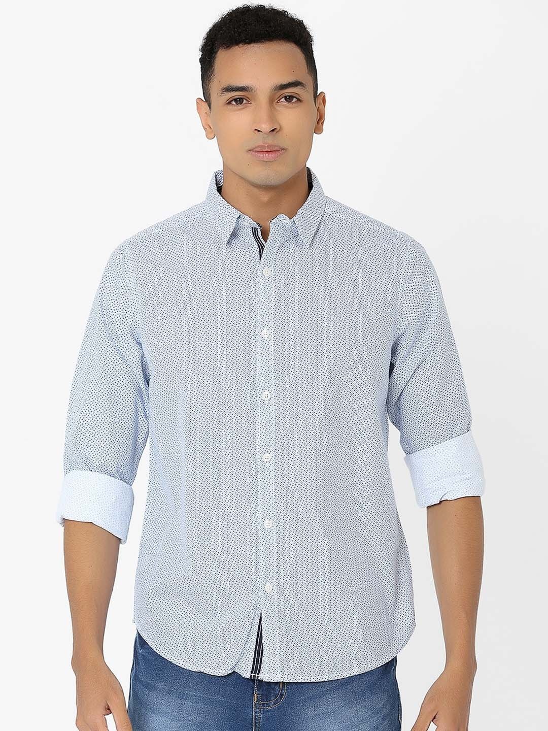 

MARCA Disati Men Blue Slim Fit Printed Casual Shirt
