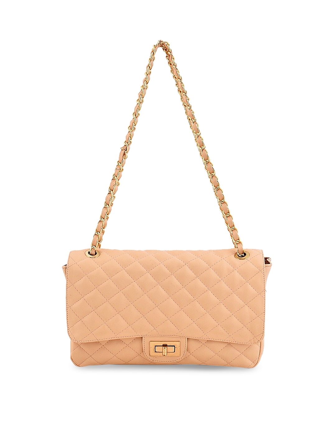 

Lychee bags Peach-Coloured Solid Sling Bag