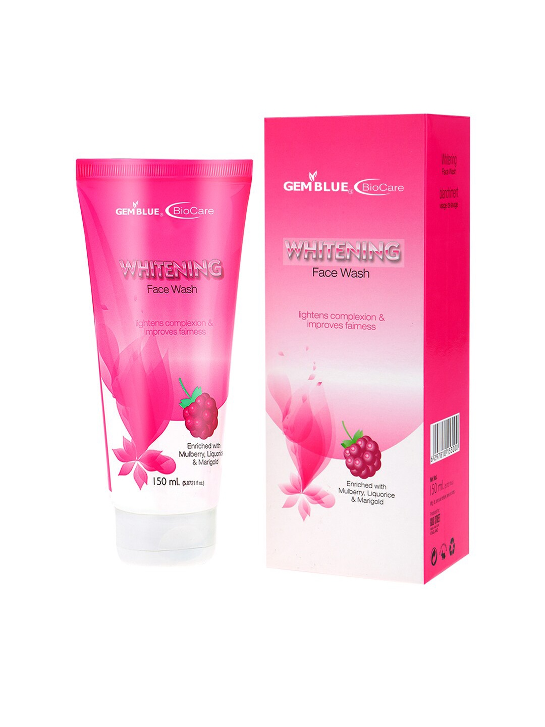 

GEMBLUE BioCare Unisex Skin Whitening Face Wash 150ml, Pink