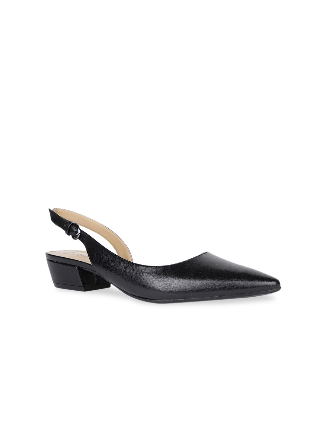 

Naturalizer Women Black Solid Leather Mules