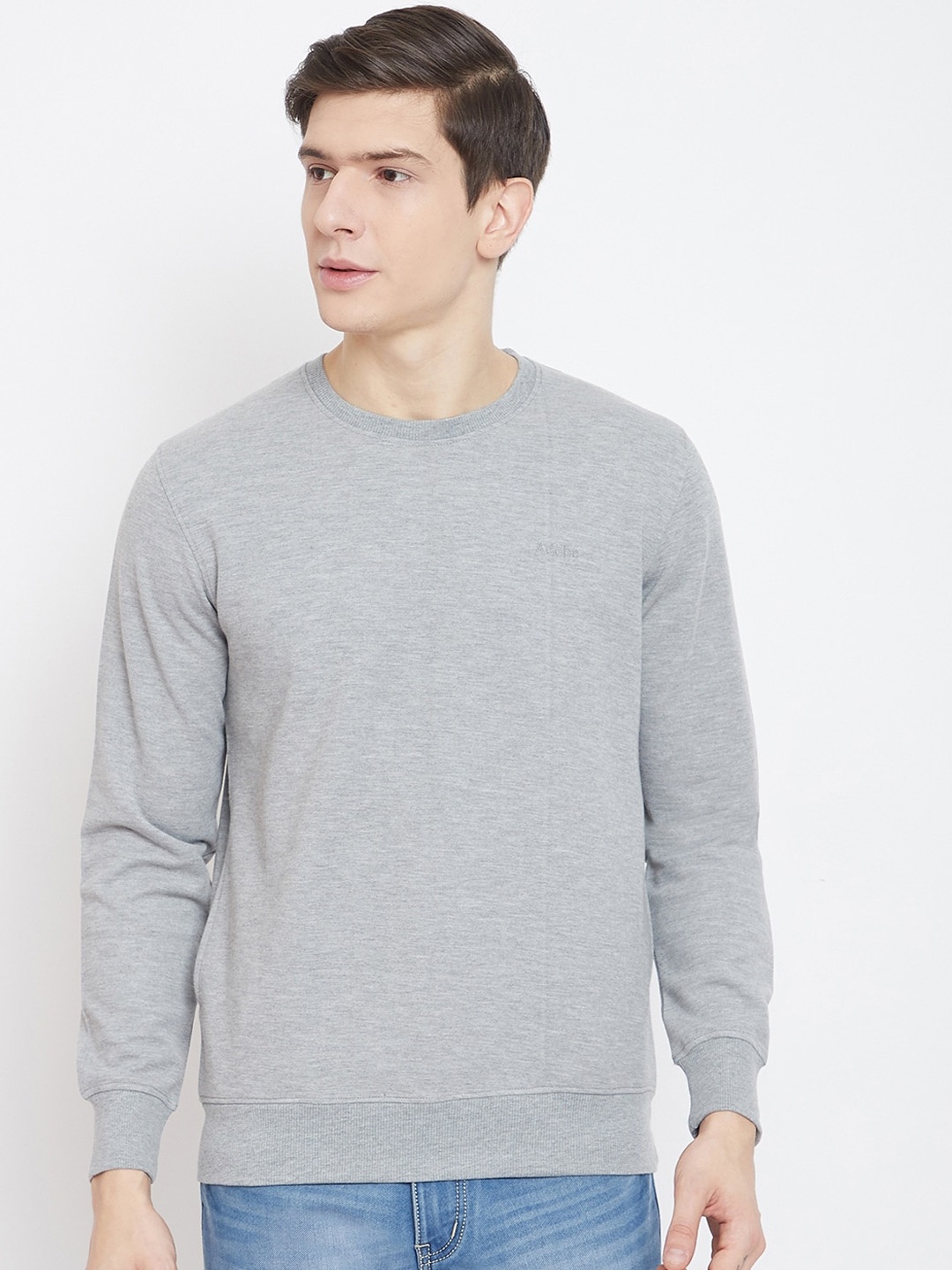 

Adobe Men Grey Solid Sweatshirt