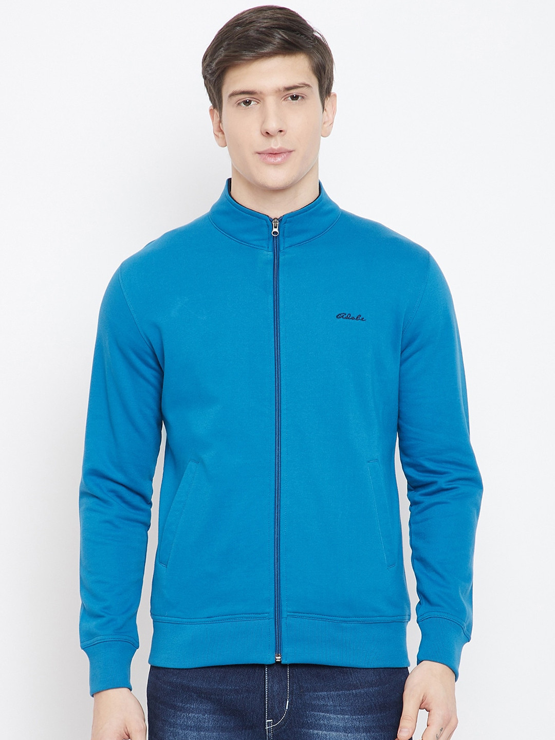 

Adobe Men Blue Solid Sweatshirt