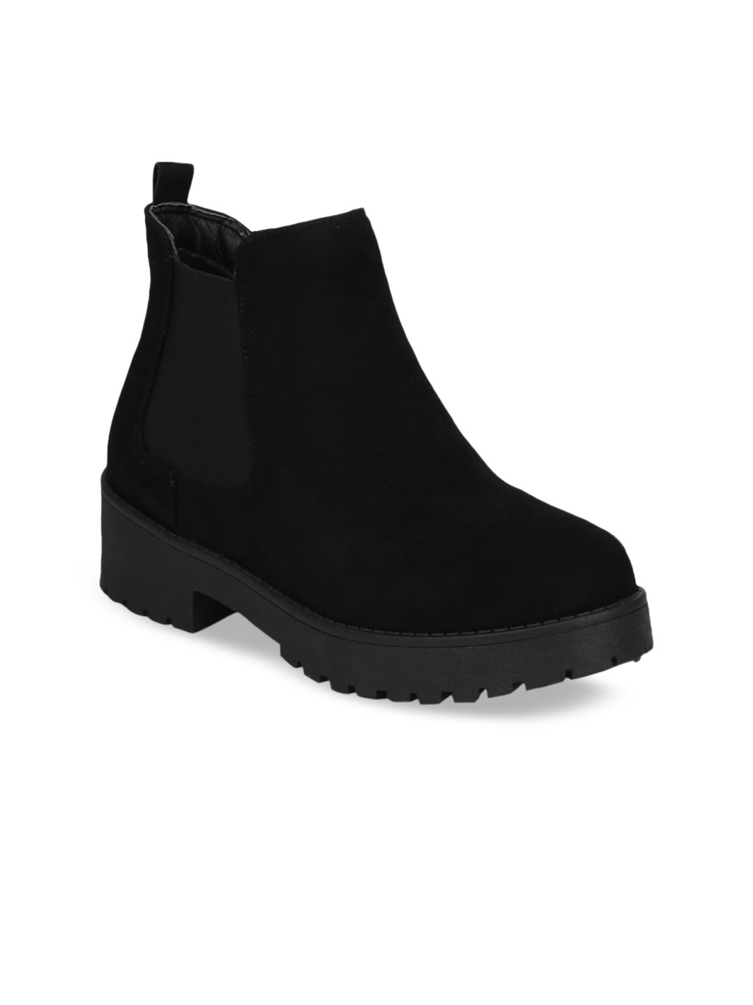 

Truffle Collection Women Black Solid Heeled Boots