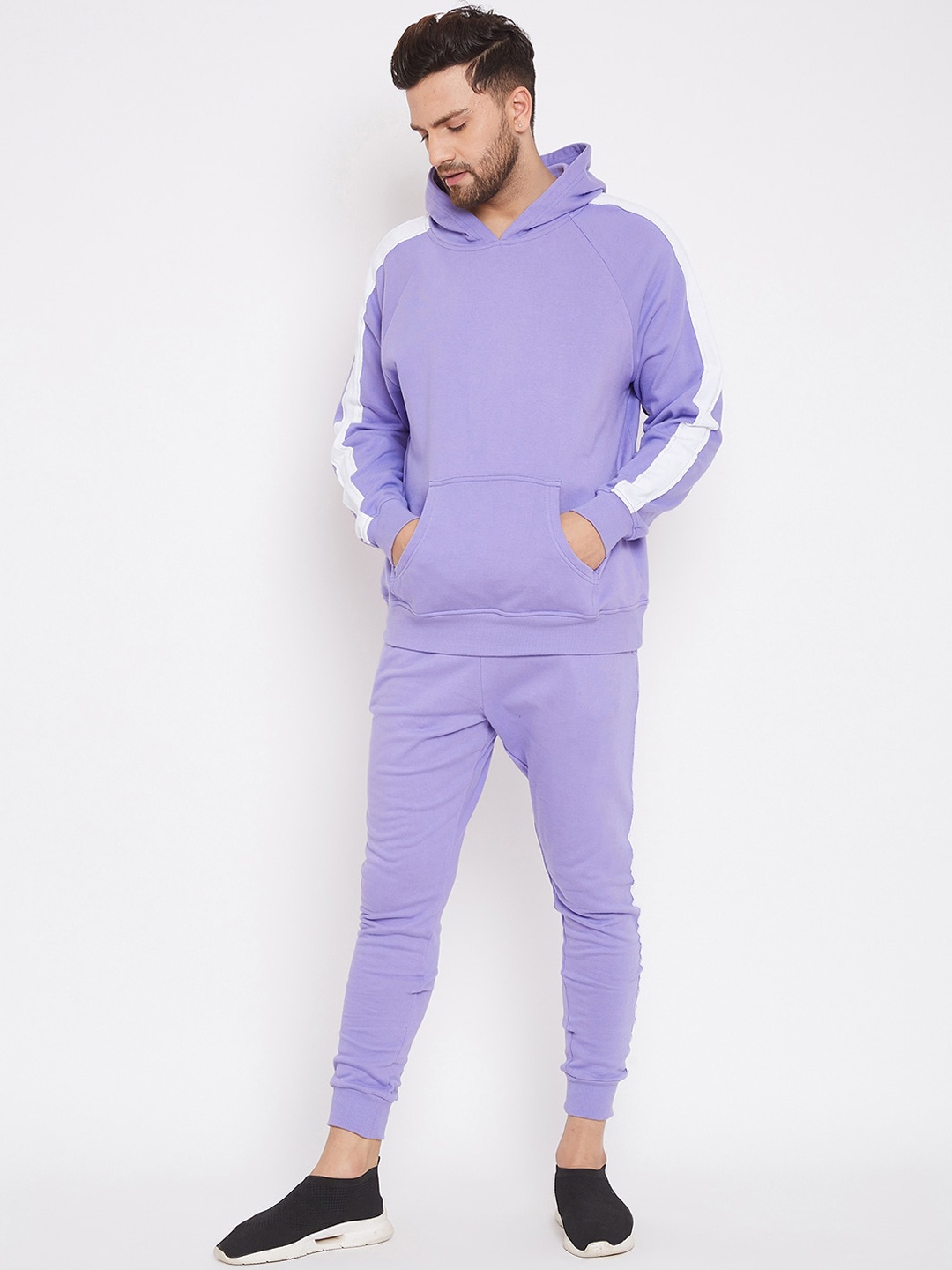 

FUGAZEE Men Purple Solid Tracksuit