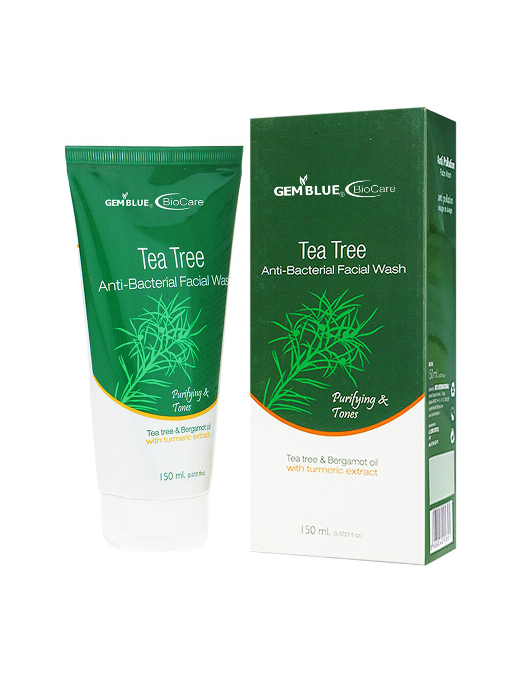 

GEMBLUE BioCare Tea Tree Anti Bacterial Facial Wash 150ml, Green