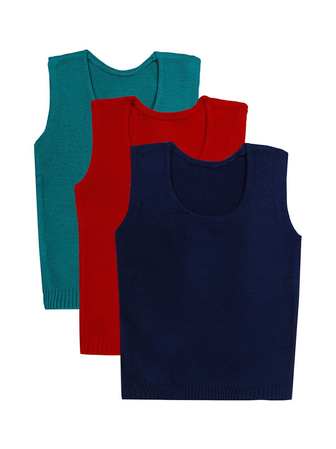 

FABNEST Infant Kids Pack of 3 Solid Sweater Vest, Blue