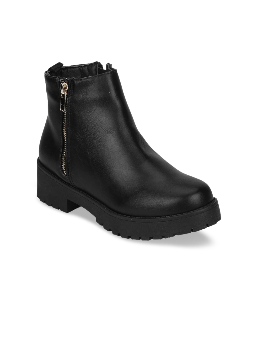

Truffle Collection Women Black Solid Heeled Boots