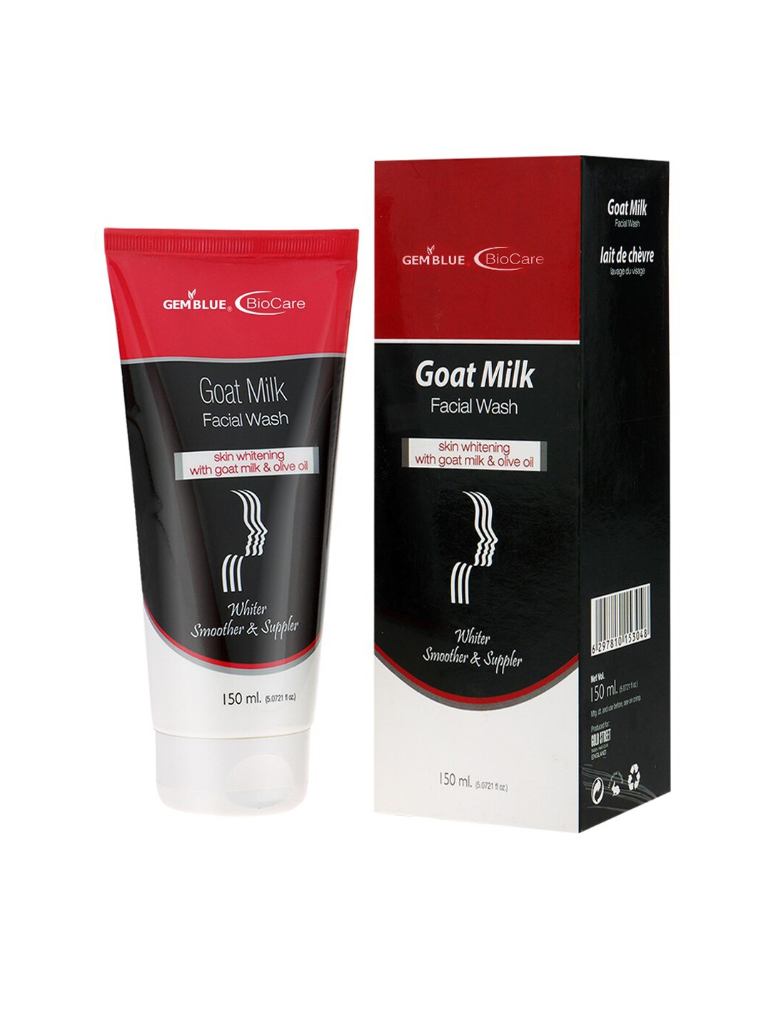 

GEMBLUE BioCare Unisex Goat Milk Facial Wash 150 ml, Black