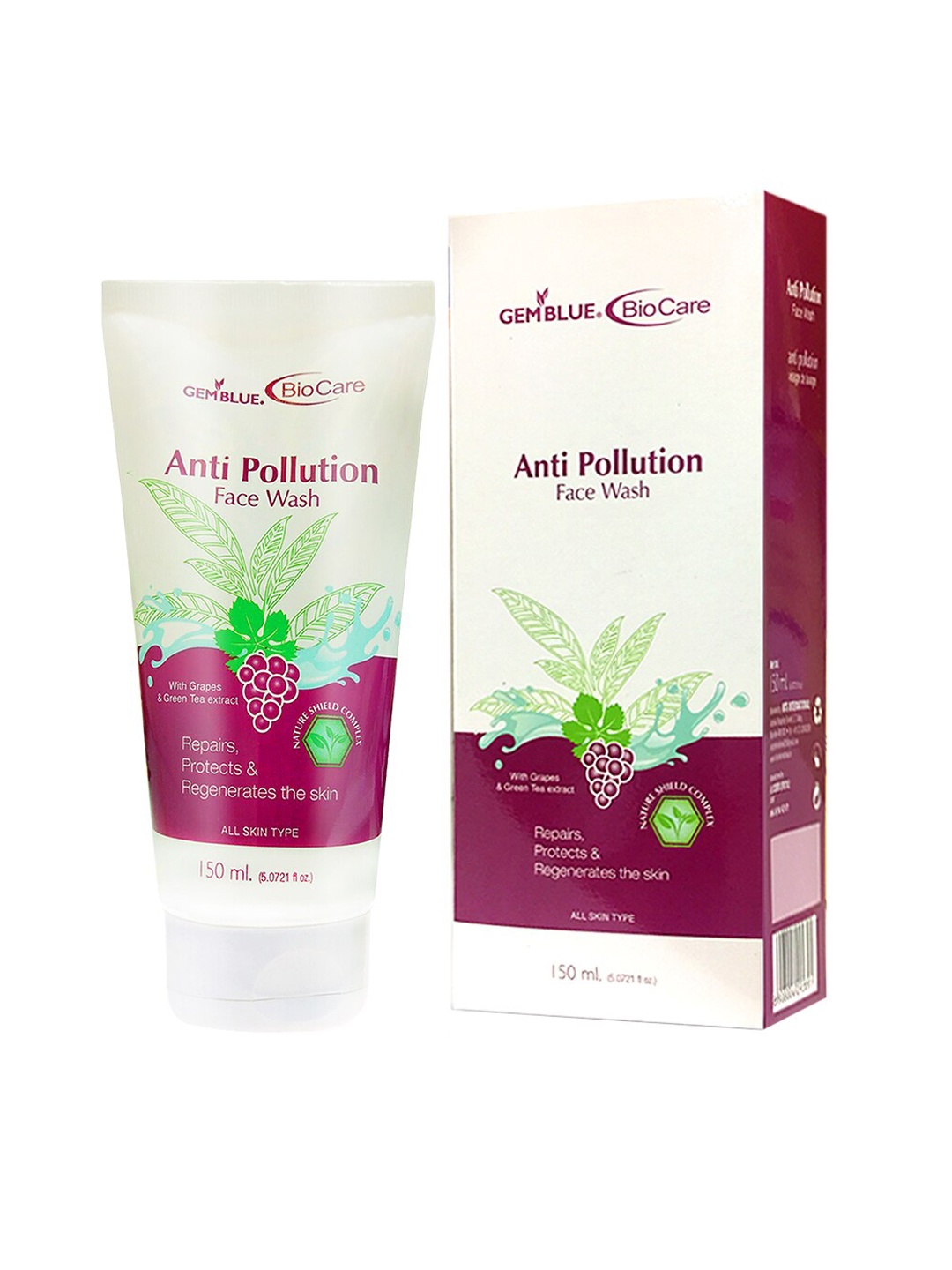 

GEMBLUE BioCare Unisex Anti Pollution Face Wash 150ml, Pink